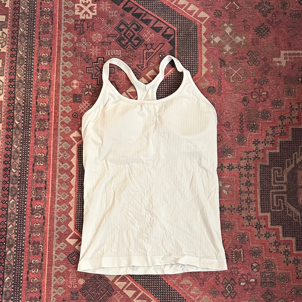 Lululemon cream Ribbed Tank Top